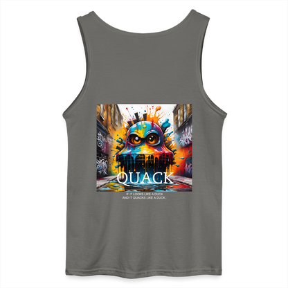 QUACK- MEN'S TANK TOP - charcoal grey