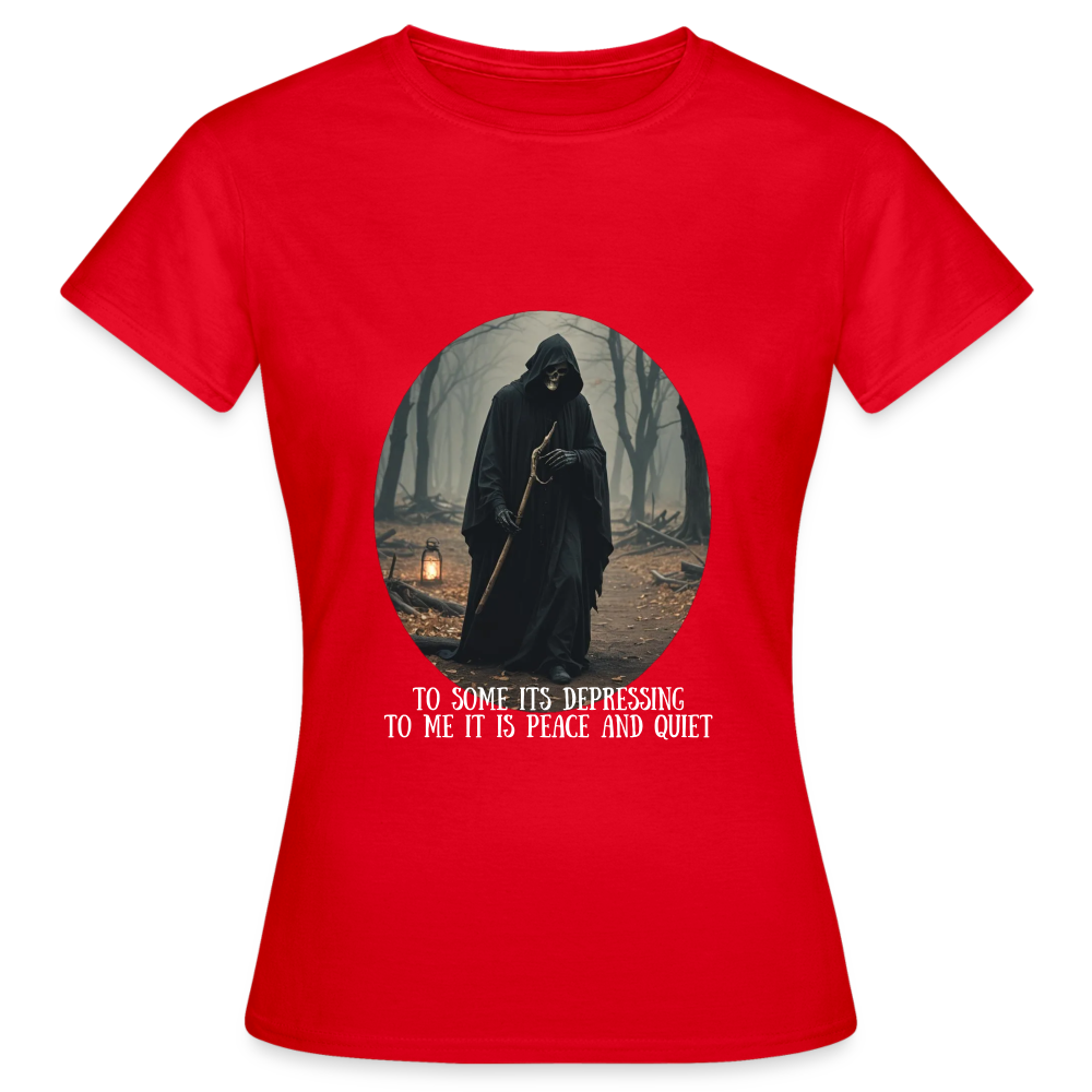 LONELY GRIM REAPER - WOMEN'S CLASSIC T-SHIRT - red