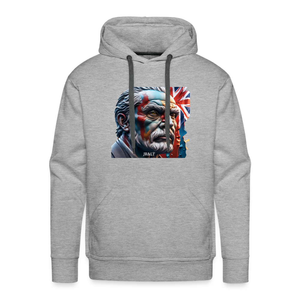 OLD MAN BRITAIN!! MEN'S HOODIE - heather grey