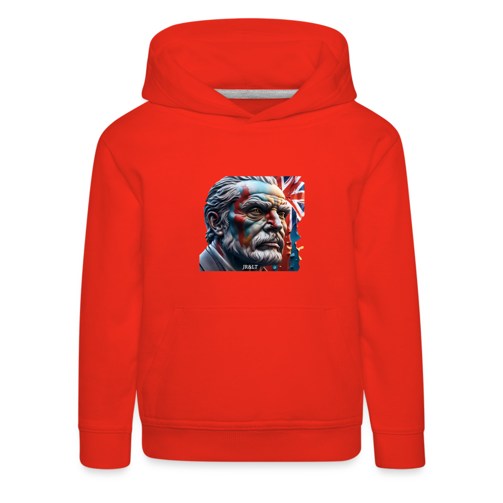 OLD MAN BRITAIN!! CHILDREN'S HOODIE - red