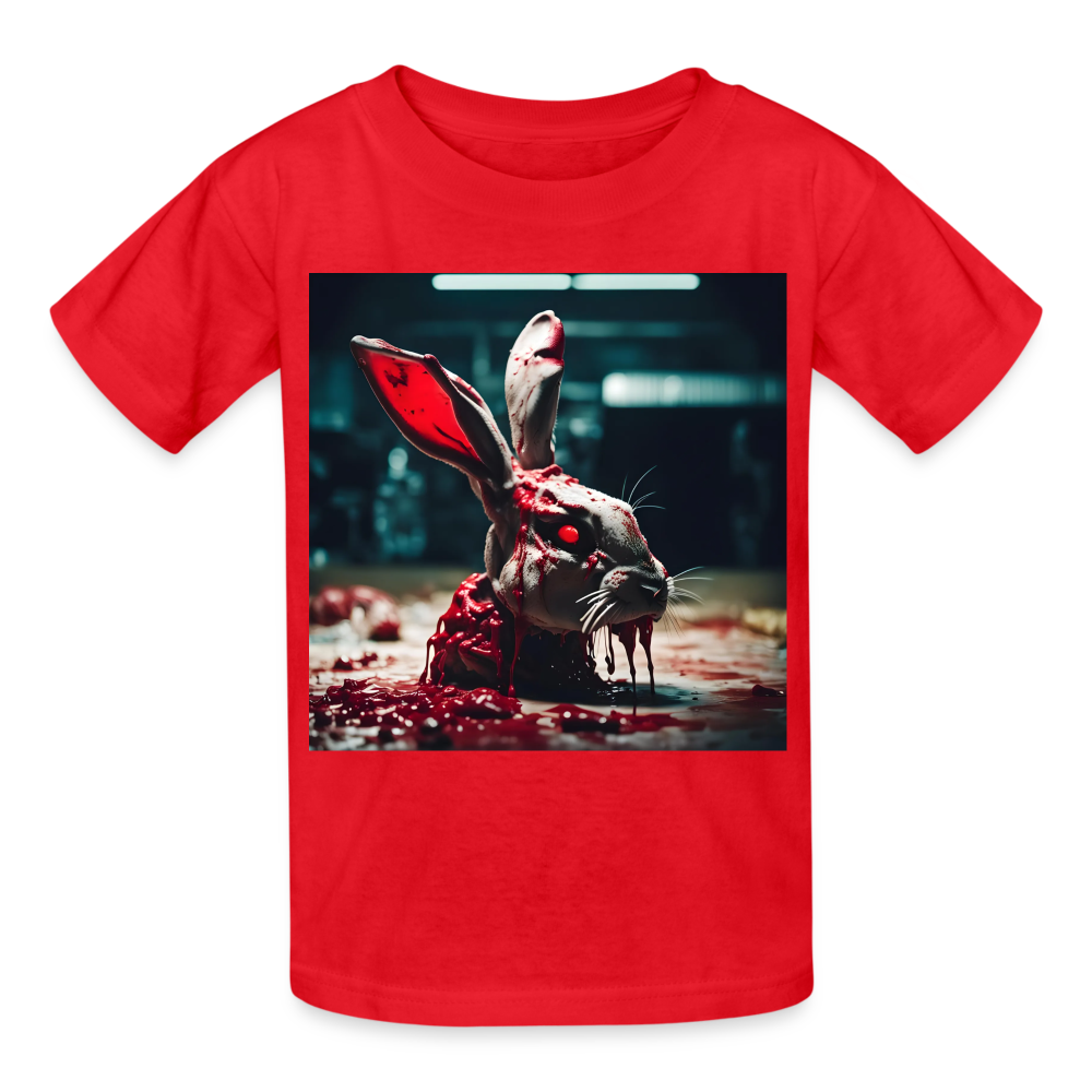 RED EYED RABBIT - CHILDREN'S T-SHIRT - red