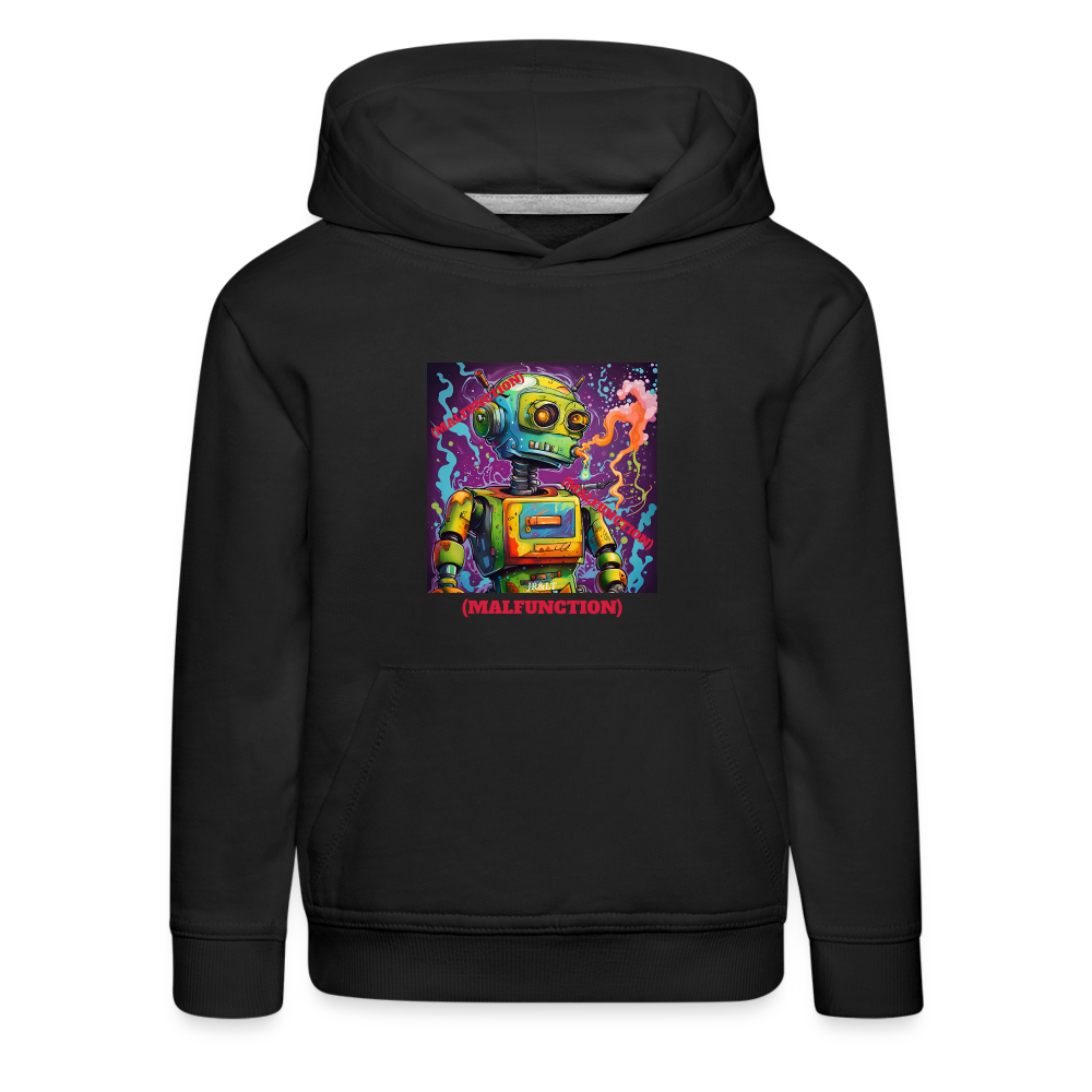 MALFUCNTIONING ROBOT!! KIDS T-SHIRT - black