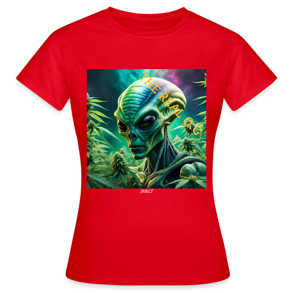 THE REAL ALIEN O.G!! WOMENS CLASSIC T-SHIRT - red