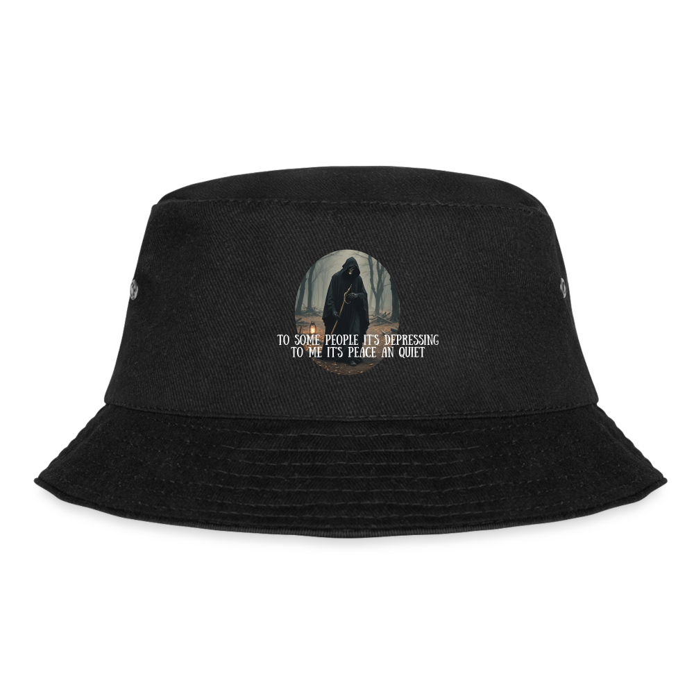 LONELY GRIM REAPER - BUCKET HAT - black