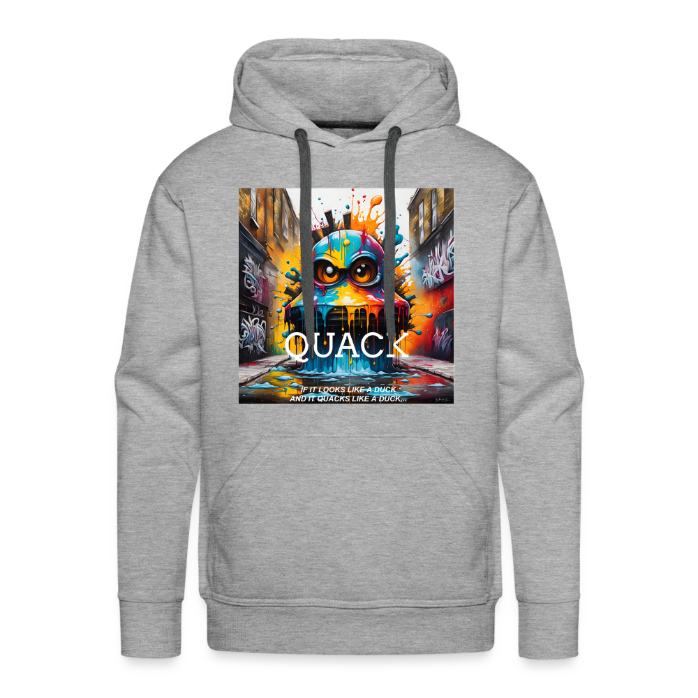 QUACK!! MEN'S HOODIE - heather grey