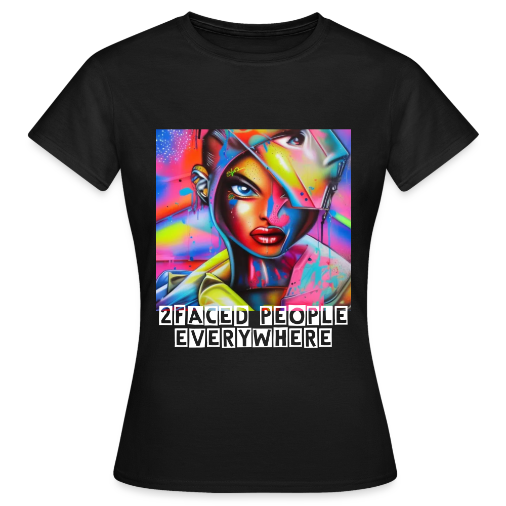 TWO FACED!! - WOMEN'S T=SHIRT - black