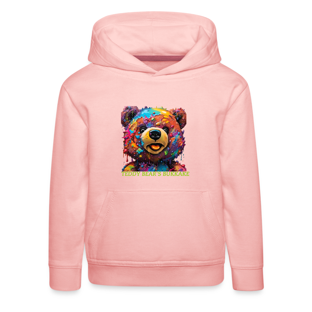 TEDDY BEAR'S BUKKAKE!! CHILDREN'S HOODIE - crystal pink