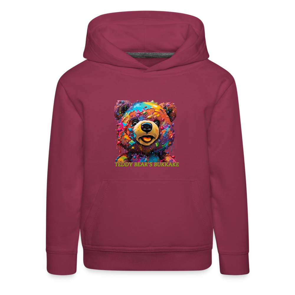 TEDDY BEAR'S BUKKAKE!! CHILDREN'S HOODIE - bordeaux