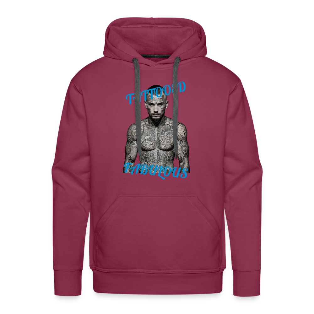 TATTOOED & FABULOUS - MEN'S HOODIE - bordeaux