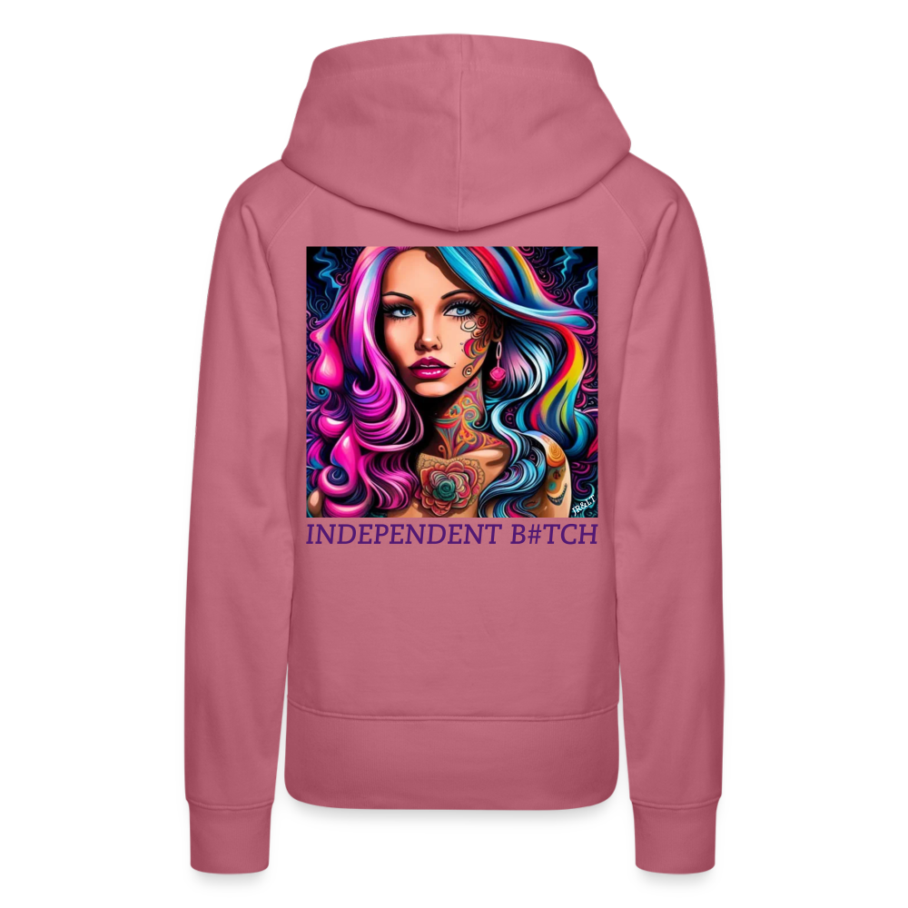 INDEPENDANT!! WOMEN'S HOODIE - mauve