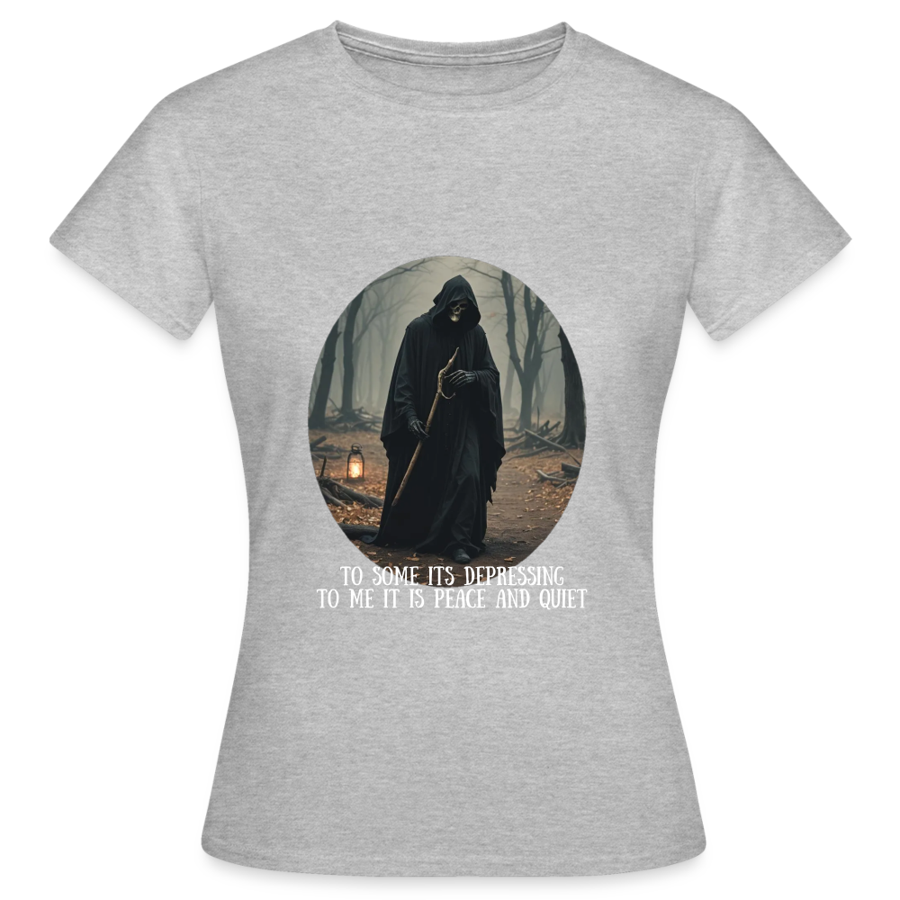 LONELY GRIM REAPER - WOMEN'S CLASSIC T-SHIRT - heather grey