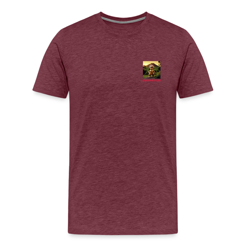 DINO - MEN'S PREMIUM T-SHIRT - heather burgundy