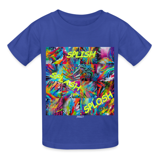 SPLISH SPLASH SPLOSH!! CHILDREN'S T-SHIRT - royal blue