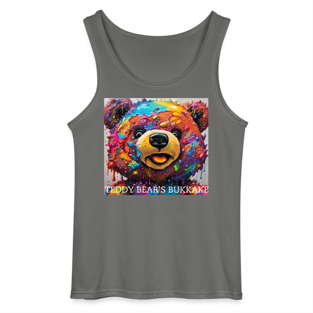 TEDDY BEAR'S BUKKAKE - MEN'S TANK TOP - charcoal grey