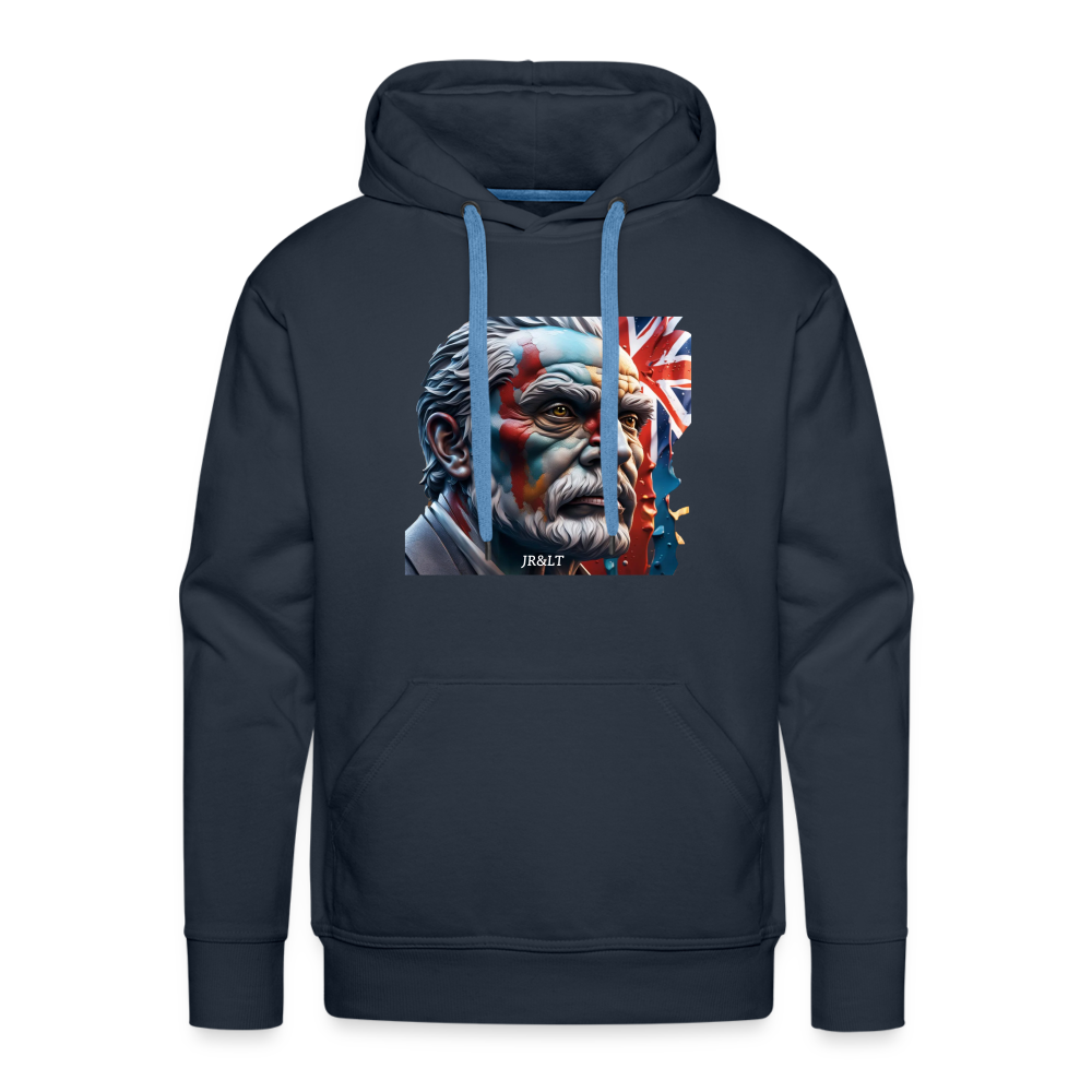 OLD MAN BRITAIN!! MEN'S HOODIE - navy