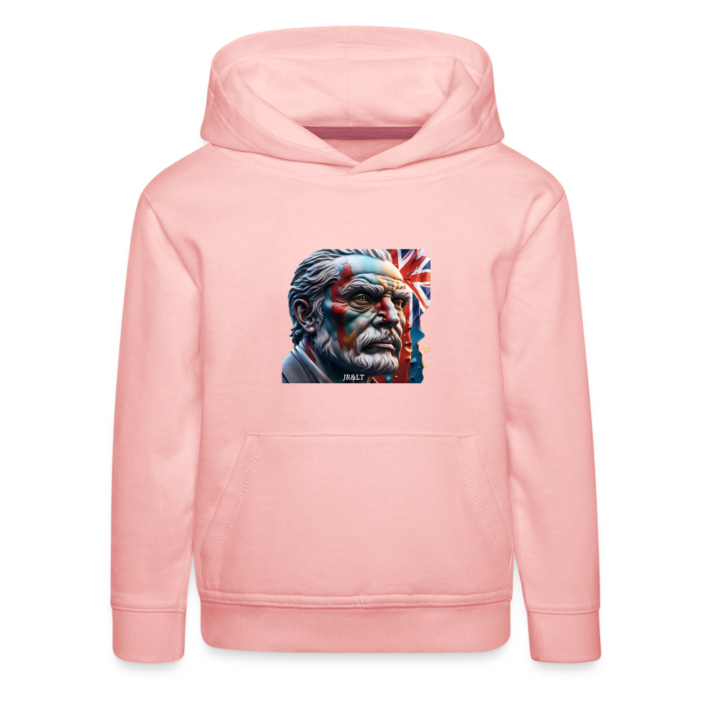 OLD MAN BRITAIN!! CHILDREN'S HOODIE - crystal pink