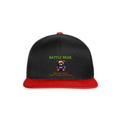 BATTLE BEAR!! SNAPBACK - black/red