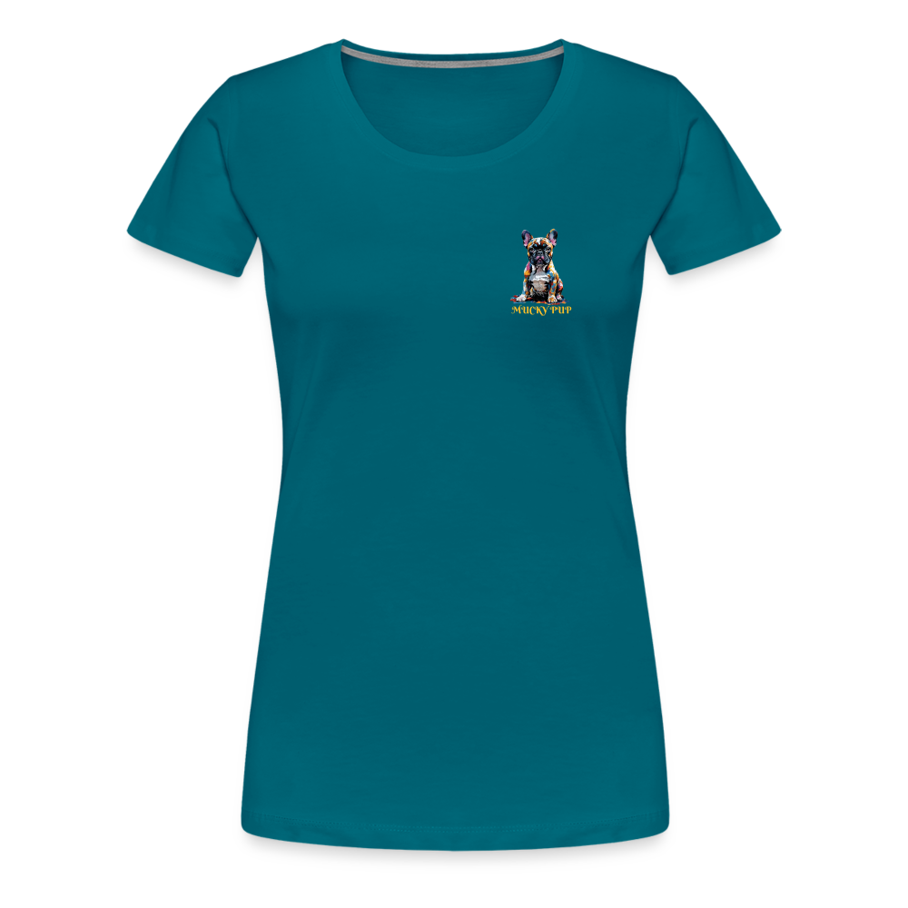 MUCKY PUP!! - WOMENS PREMIUM T-SHIRT - diva blue