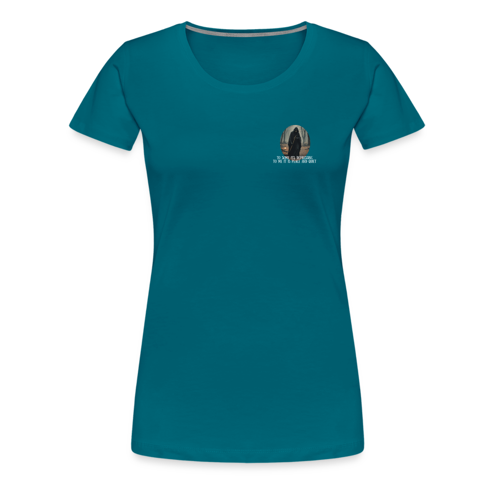 LONELY GRIM REAPER - WOMEN'S PREMIUM T-SHIRT - diva blue