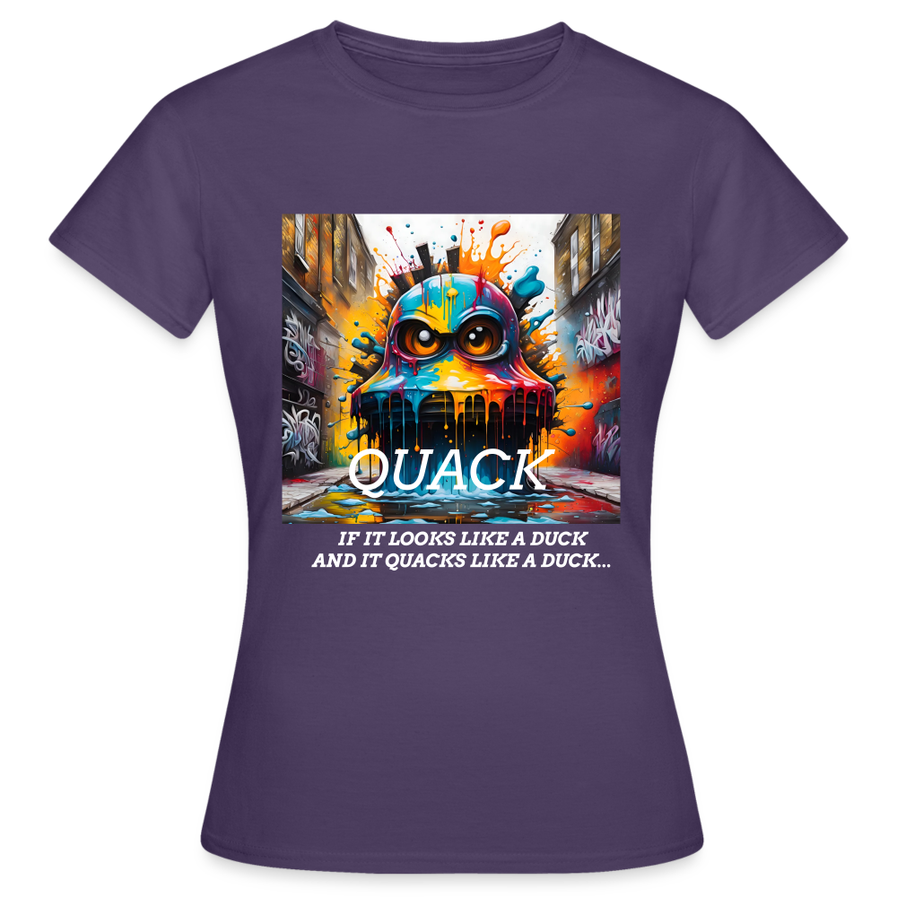 QUACK!! WOMEN'S CLASSIC T-SHIRT - dark purple