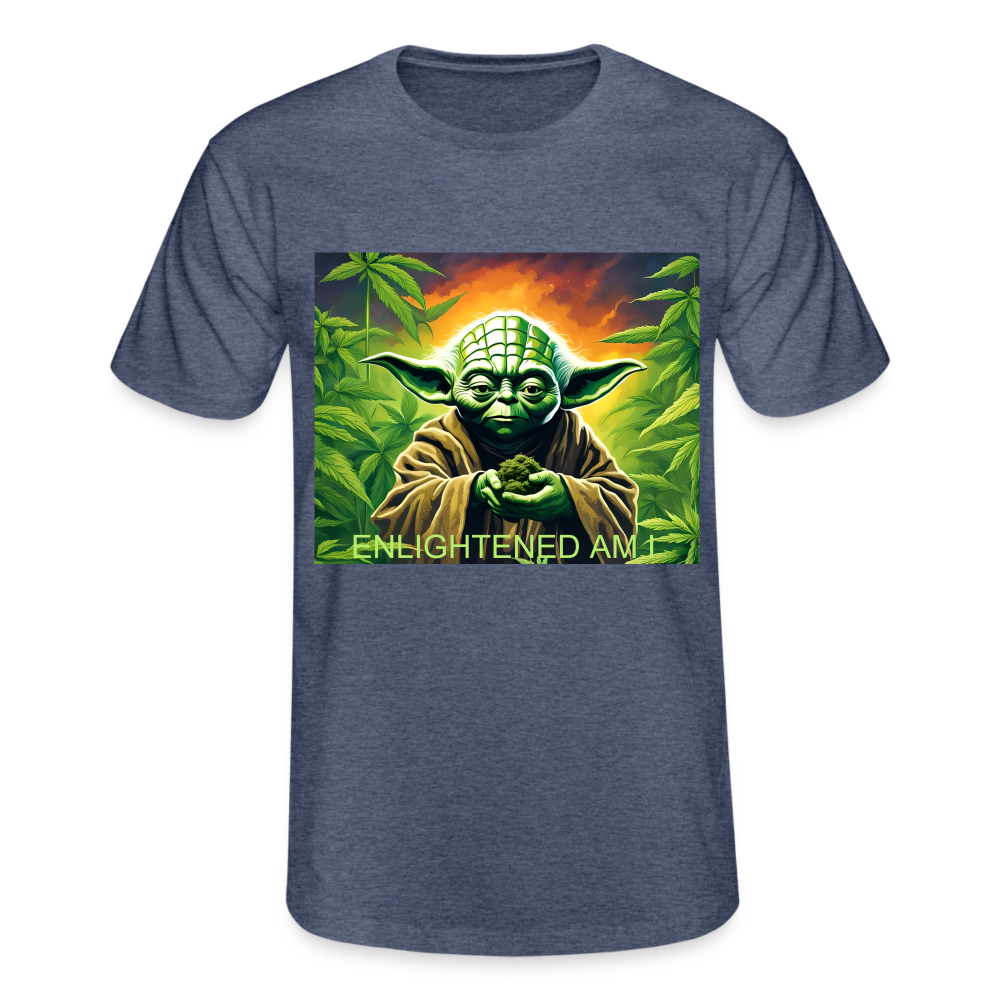 ENLIGHTENED YODA - MEN'S CLASSIC T-SHIRT - heather navy