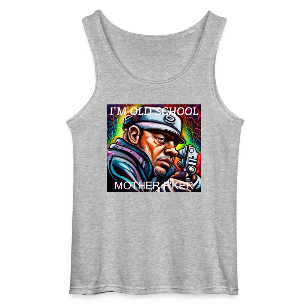 I'M OLD SCHOOL - MEN'S TANK TOP - sports grey