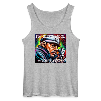 I'M OLD SCHOOL - MEN'S TANK TOP - sports grey