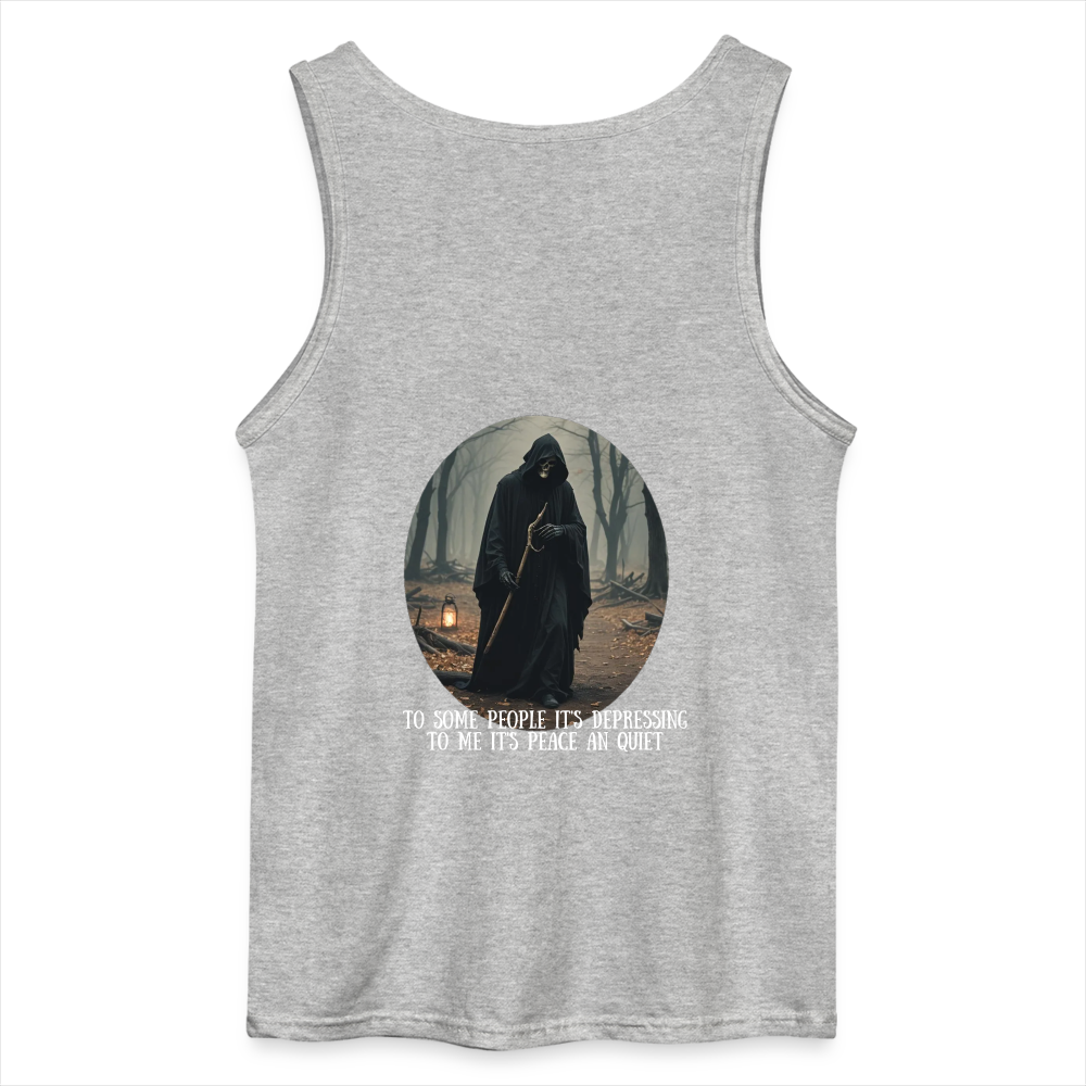 LONELY GRIM REAPER - MEN'S TANK TOP - sports grey