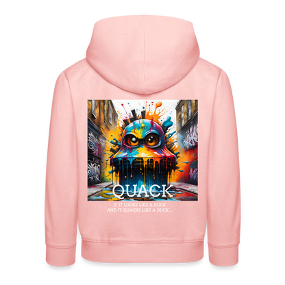 QUACK!! CHILDREN'S HOODIE - crystal pink