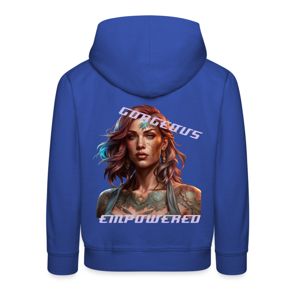 GORGEOUS & EMPOWERED CHILDREN'S HOODIE - royal blue