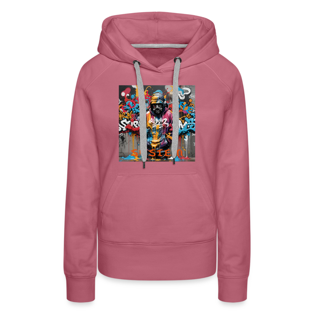 F#CK THE SYSTEM - WOMEN'S HOODIE - mauve