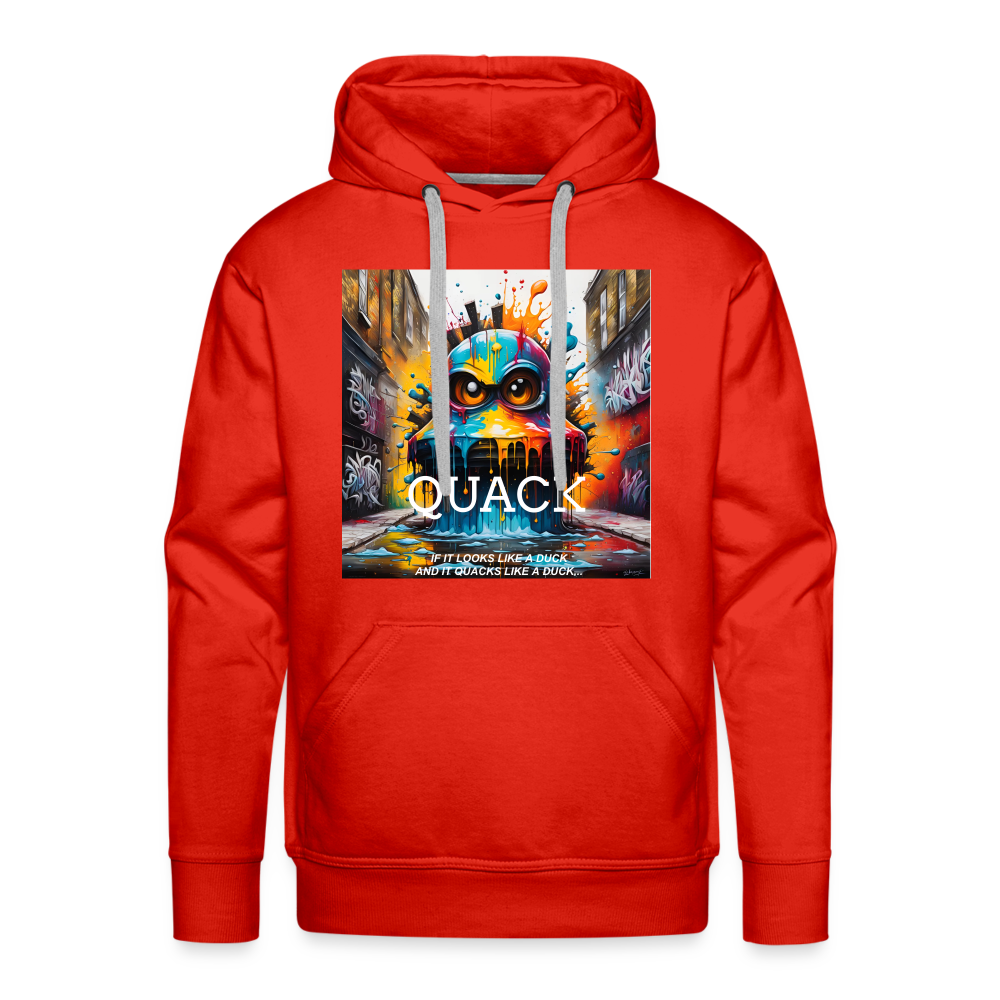 QUACK!! MEN'S HOODIE - red