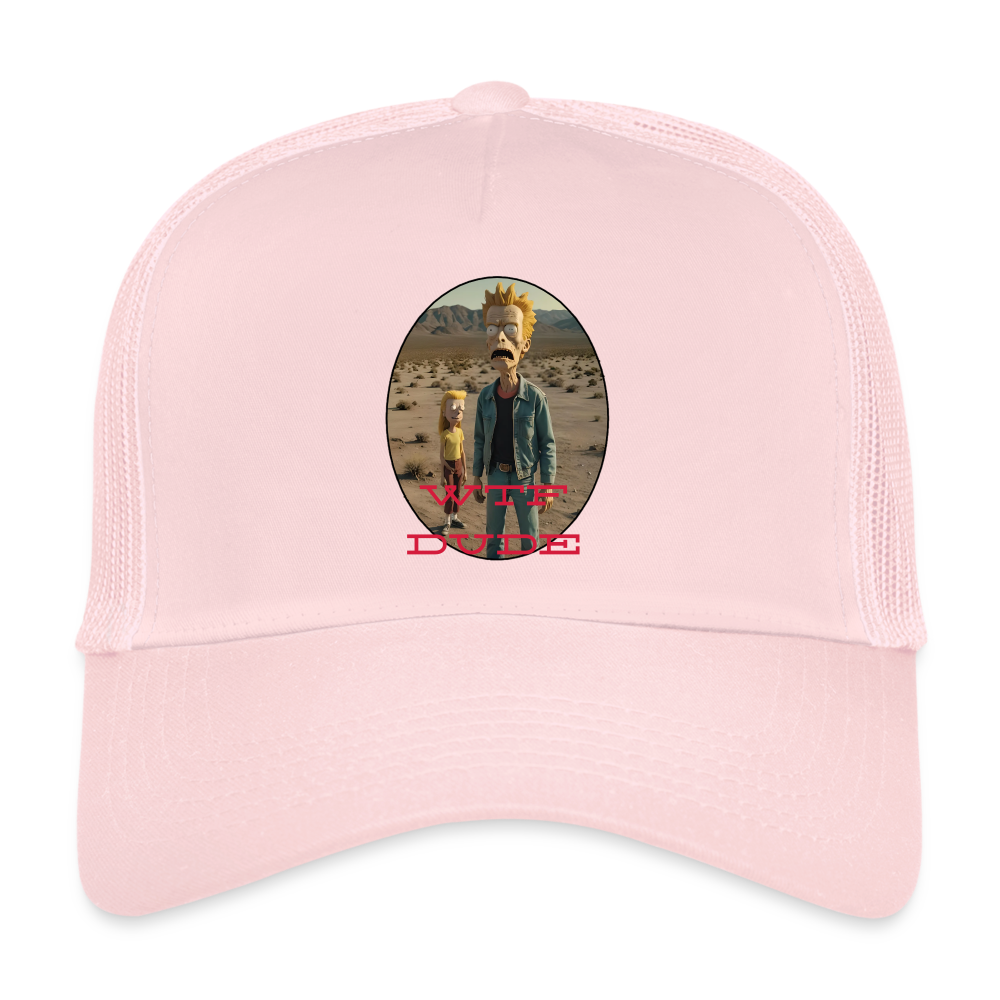 WTF DUDE - BREATHABLE HAT - pale pink