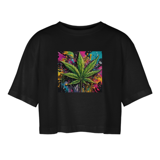 MARY JANE!! WOMEN'S OVERSIZED CROP TOP - black