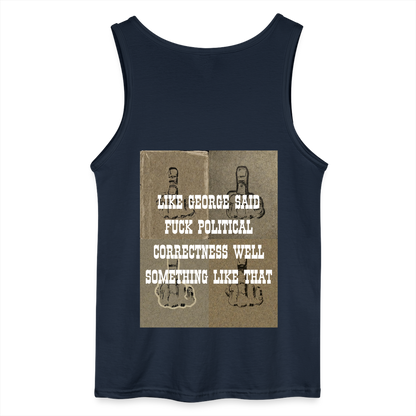 POLITICAL CORRECTNESS - MEN'S TANK TOP - navy