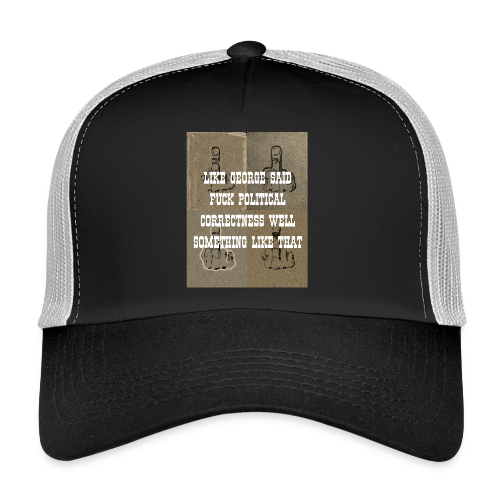 FUCK POLITICAL CORRECTNESS - BREATHABLE CAP - black/stone grey