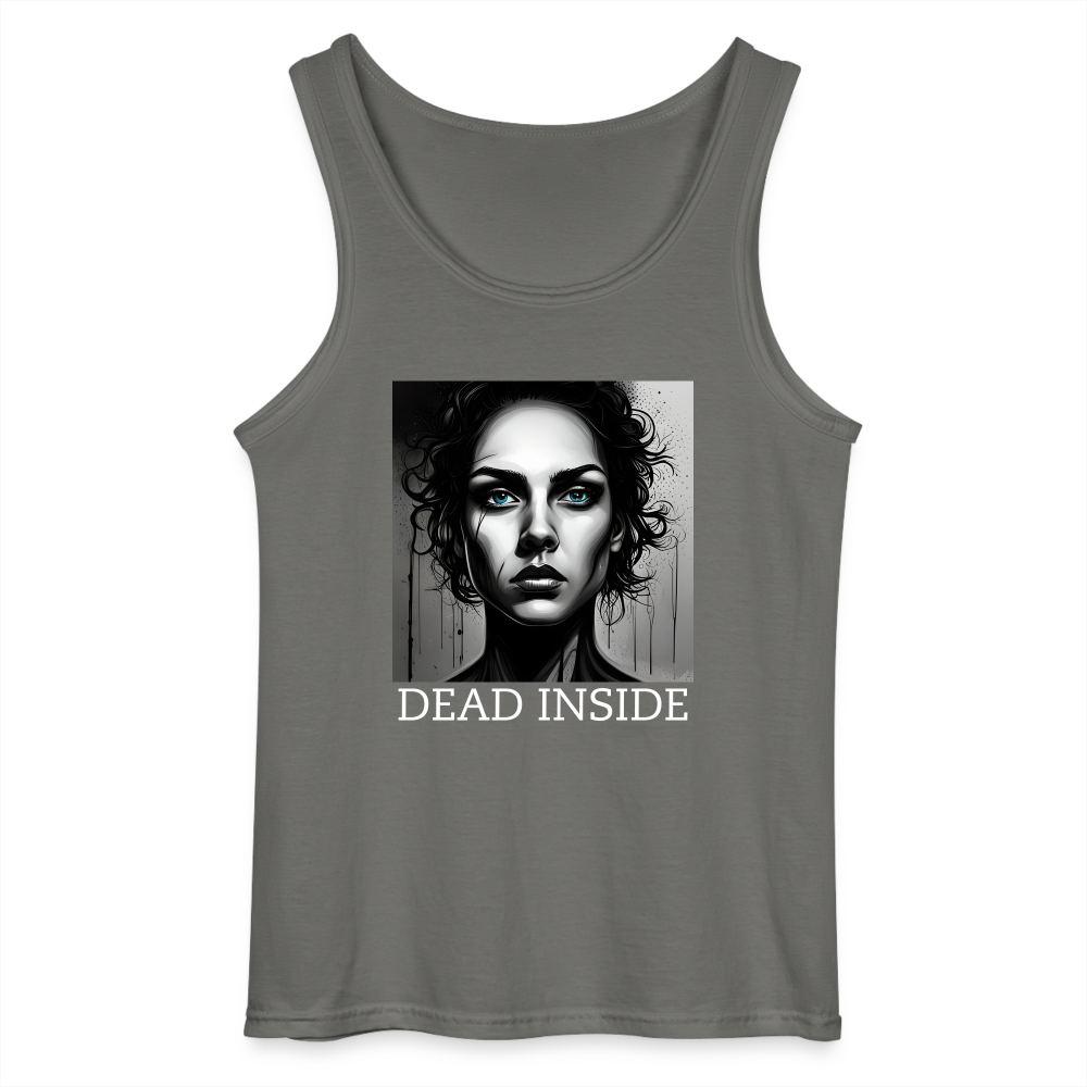 DEAD INSIDE - MEN'S TANK TOP - charcoal grey