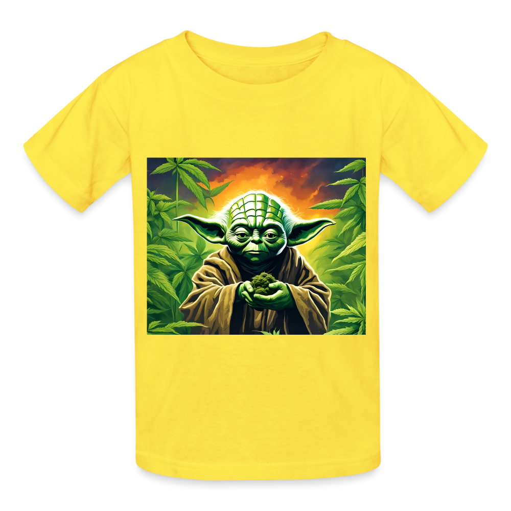 ENLIGHTENED YODA - CHILDREN'S T-SHIRT - yellow