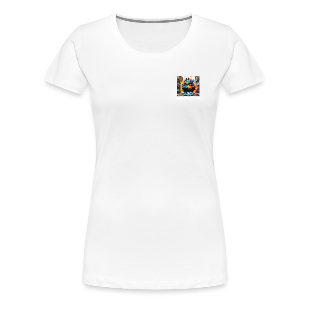 QUACK!! WOMEN'S PREMIUM T-SHIRT - white