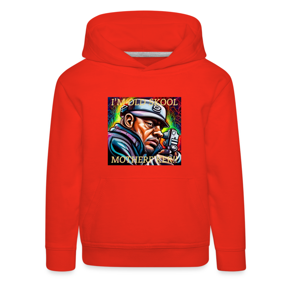 I'M OLD SKOOL MOTHERF'KER!! CHILDREN'S  HOODIE - red