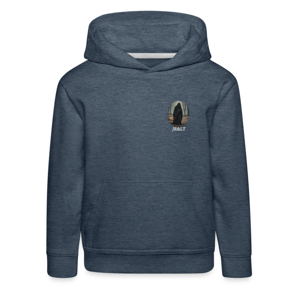 LONELY GRIM REAPER - CHILDREN'S HOODIE - heather denim