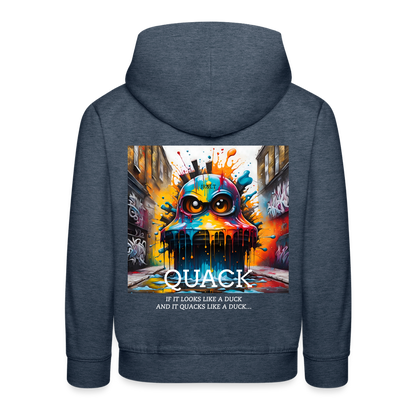 QUACK!! CHILDREN'S HOODIE - heather denim