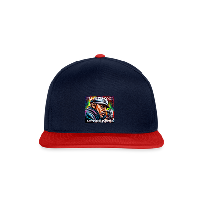 I'M OLD SCHOOL MOTHERF'KER!! SNAPBACK CAP - navy/red