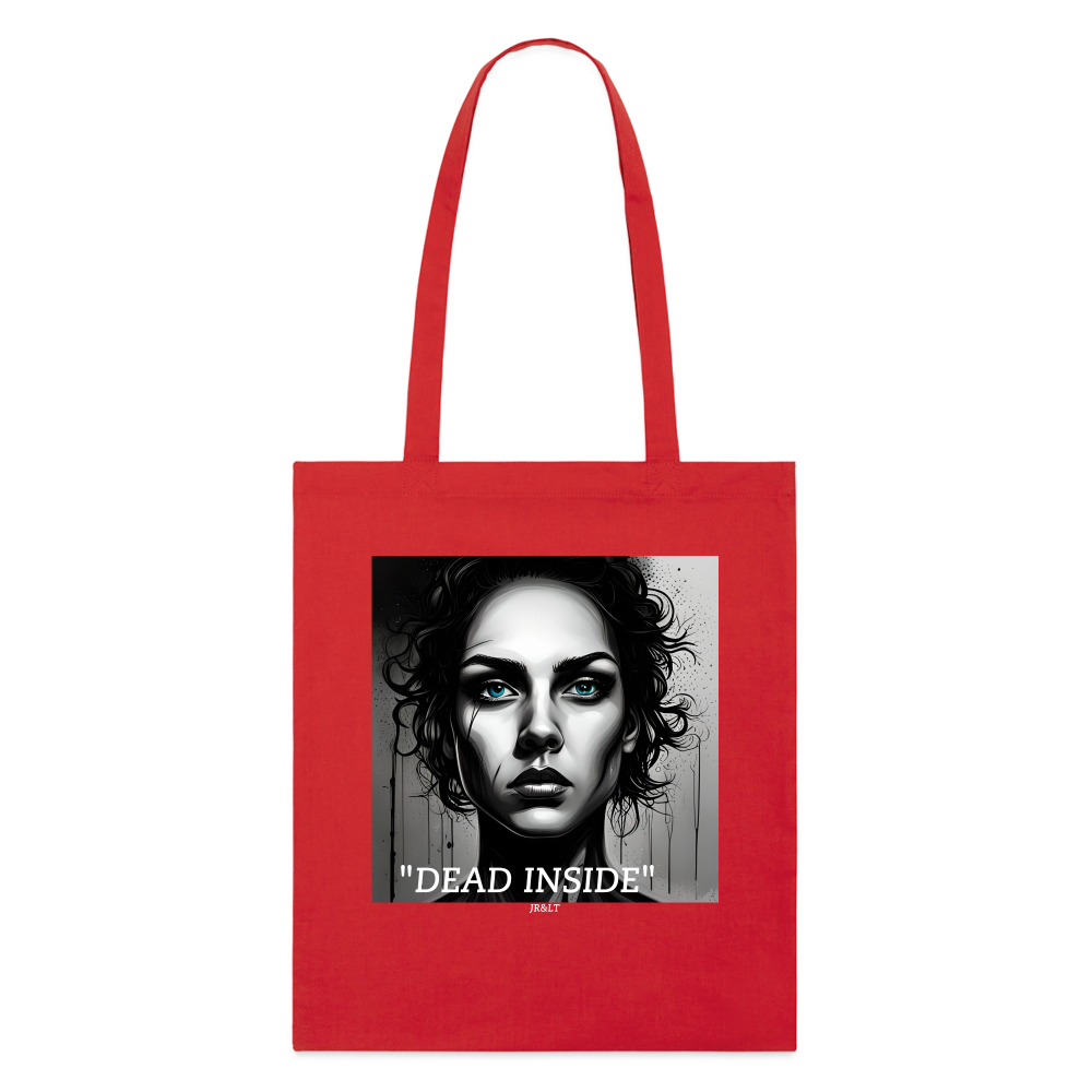 "DEAD INSIDE" TOTE BAG - red