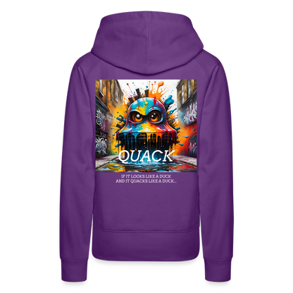 QUACK!! WOMEN'S HOODIE - purple