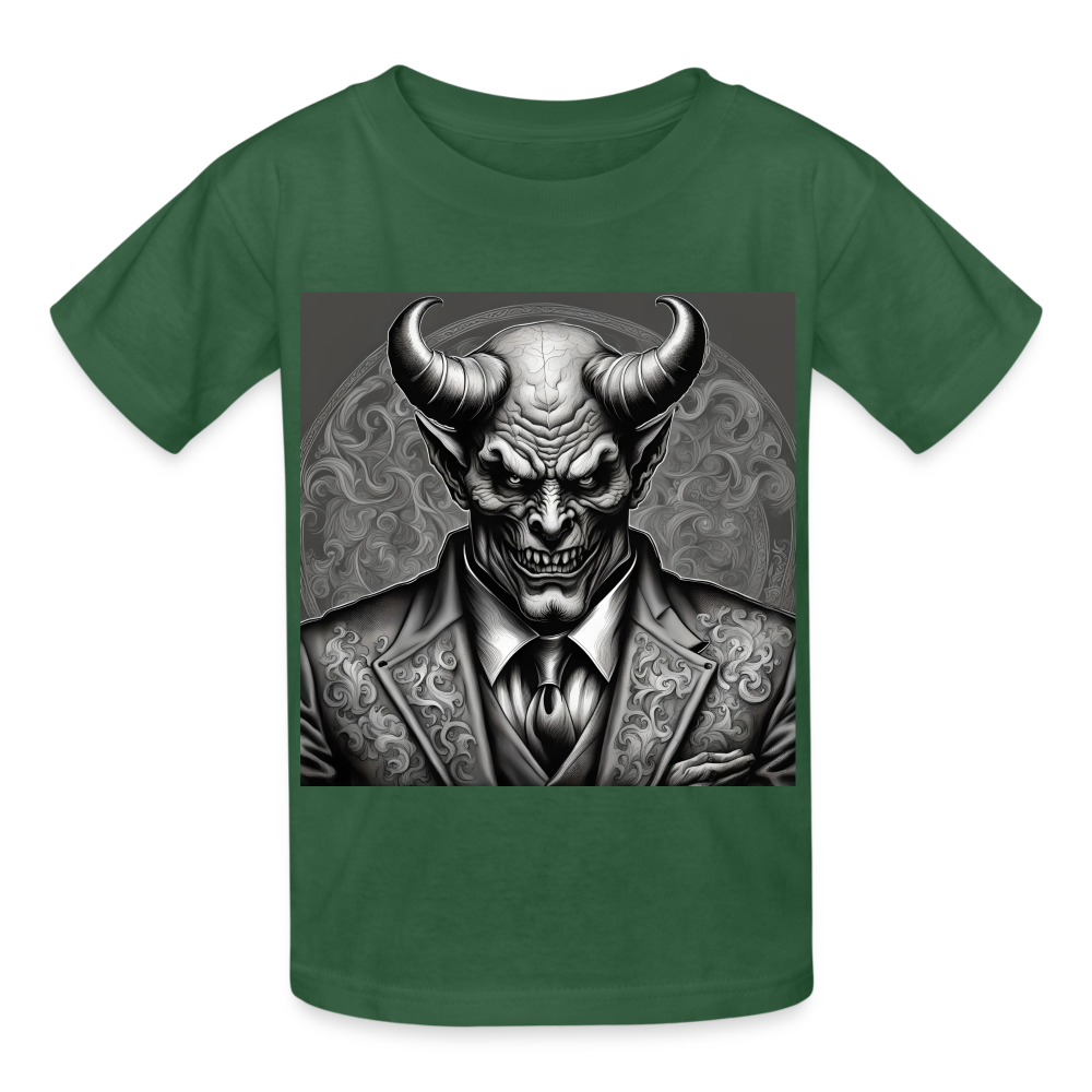 LUCIFER - CHILDREN'S T-SHIRT - bottle green