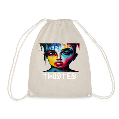 TWISTED!! DRAWSTRING BAG - nature