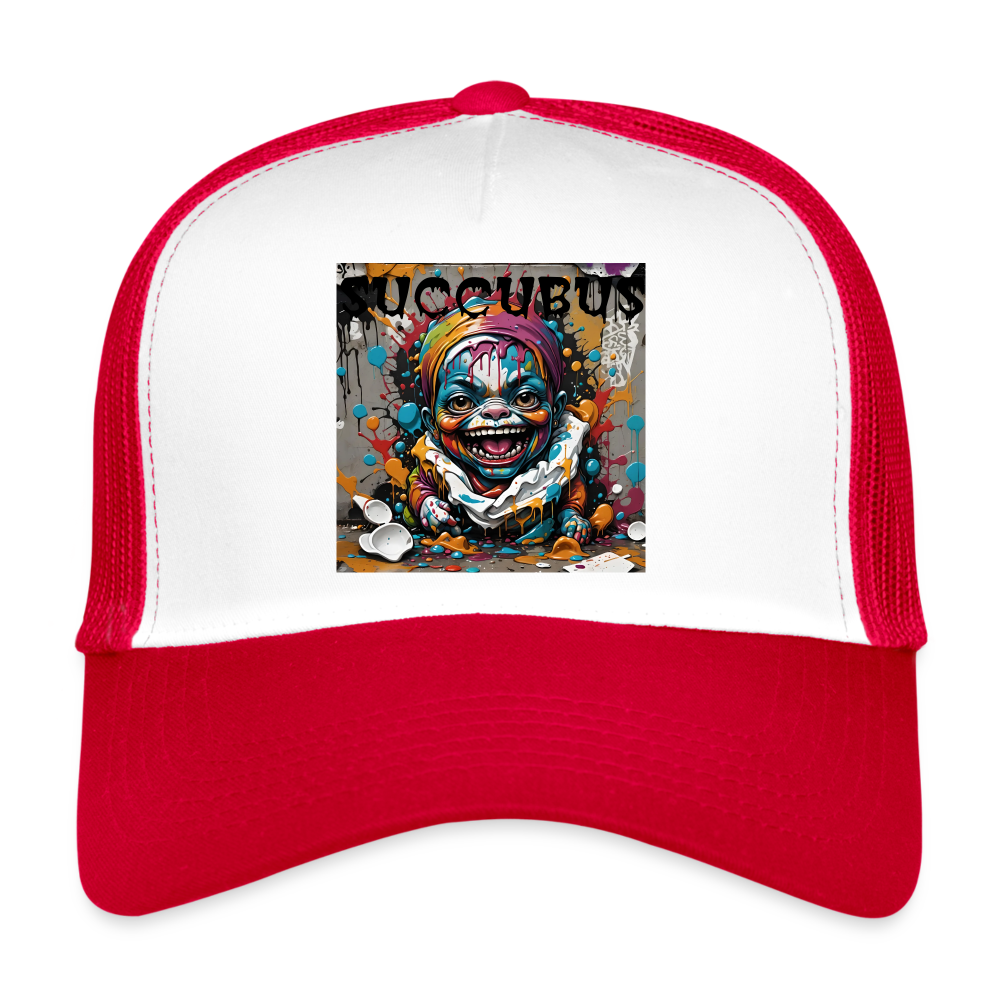 SUCCUBUS - BREATHABLE HAT - white/red