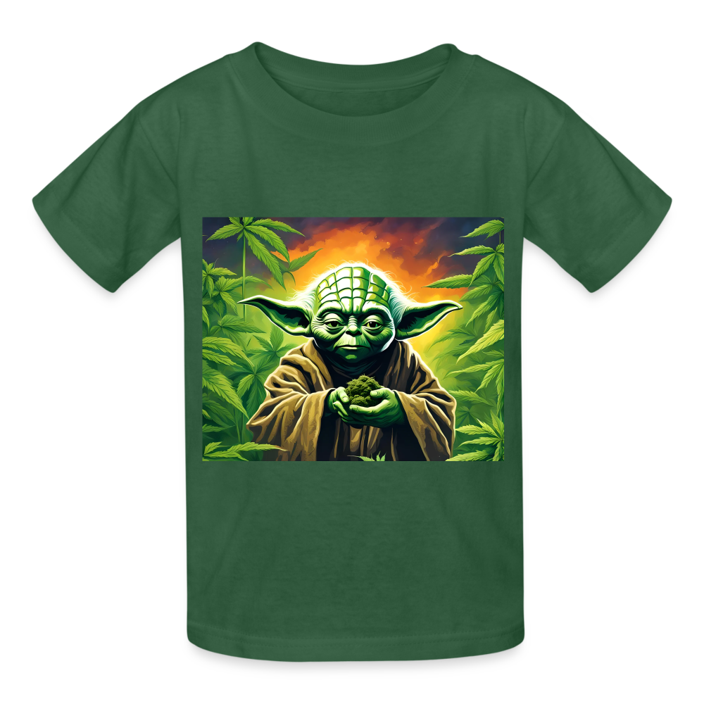 ENLIGHTENED YODA - CHILDREN'S T-SHIRT - bottle green