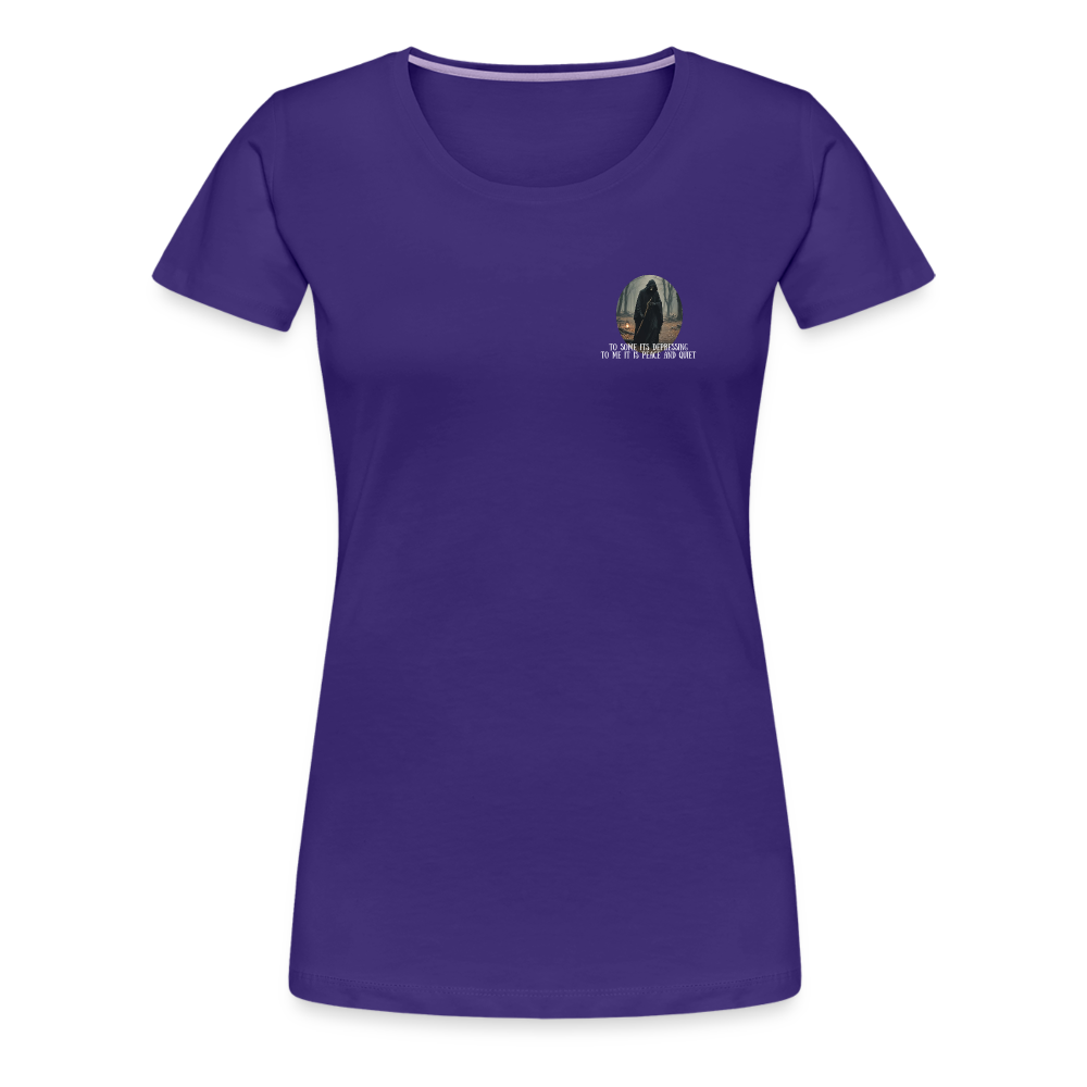 LONELY GRIM REAPER - WOMEN'S PREMIUM T-SHIRT - purple